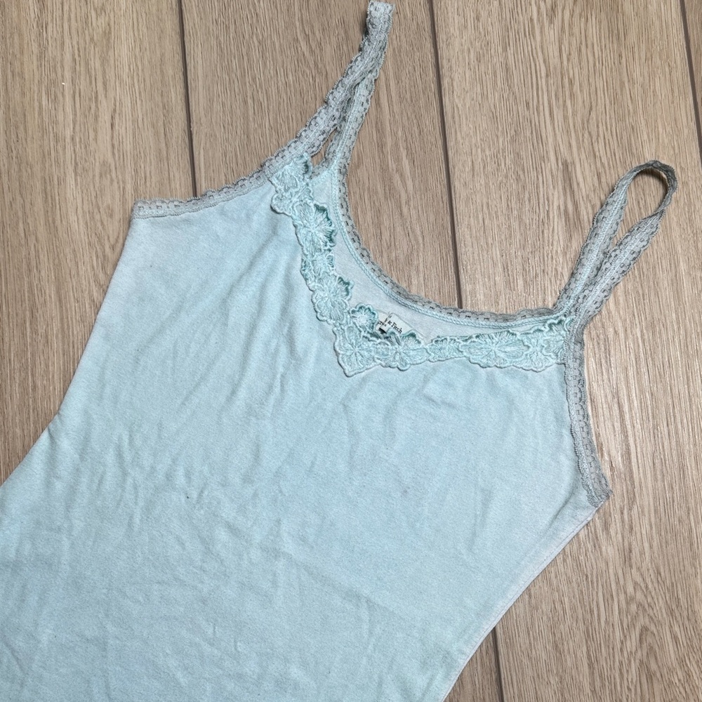 Y2K Abercrombie & Fitch Floral Lace Lined Tank Top Size M|Logo Whimsical Trendy